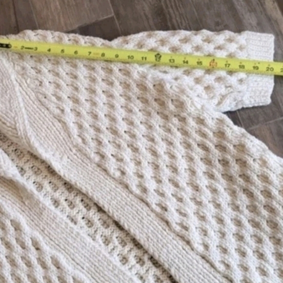 S-L Rare Kim Haller Heavy Knit Merino Wool Blend Open Front Cardigan MSRP $600 - Picture 8 of 16